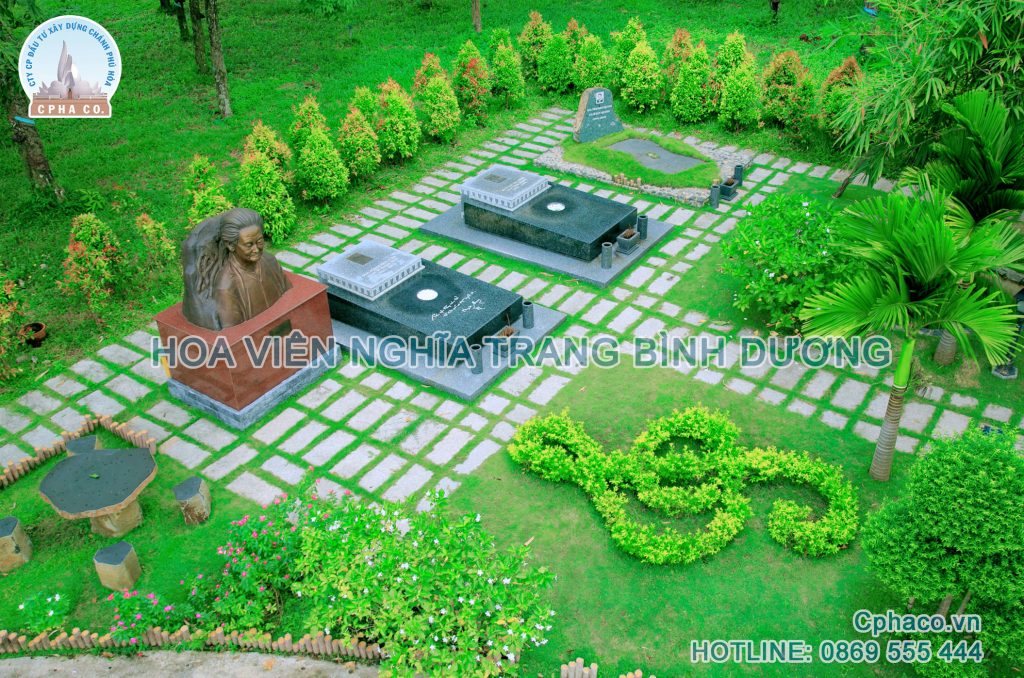 Khu vườn mộ Nhạc sĩ Phạm Duy tại Hoa viên Nghĩa trang Bình Dương