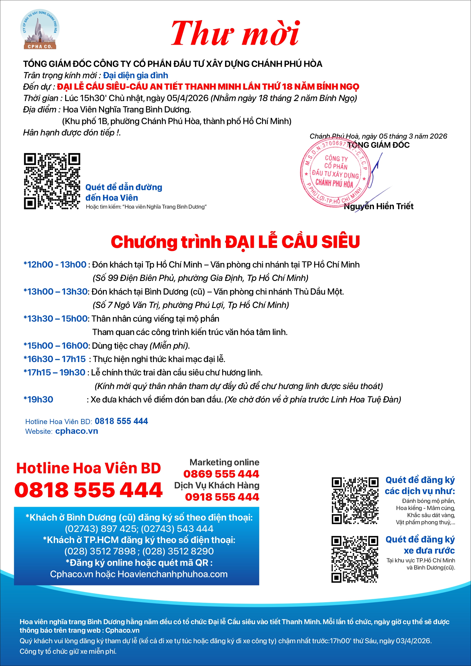 Đại Lễ Cầu Siêu – Cầu An Tiết Thanh Minh 2026